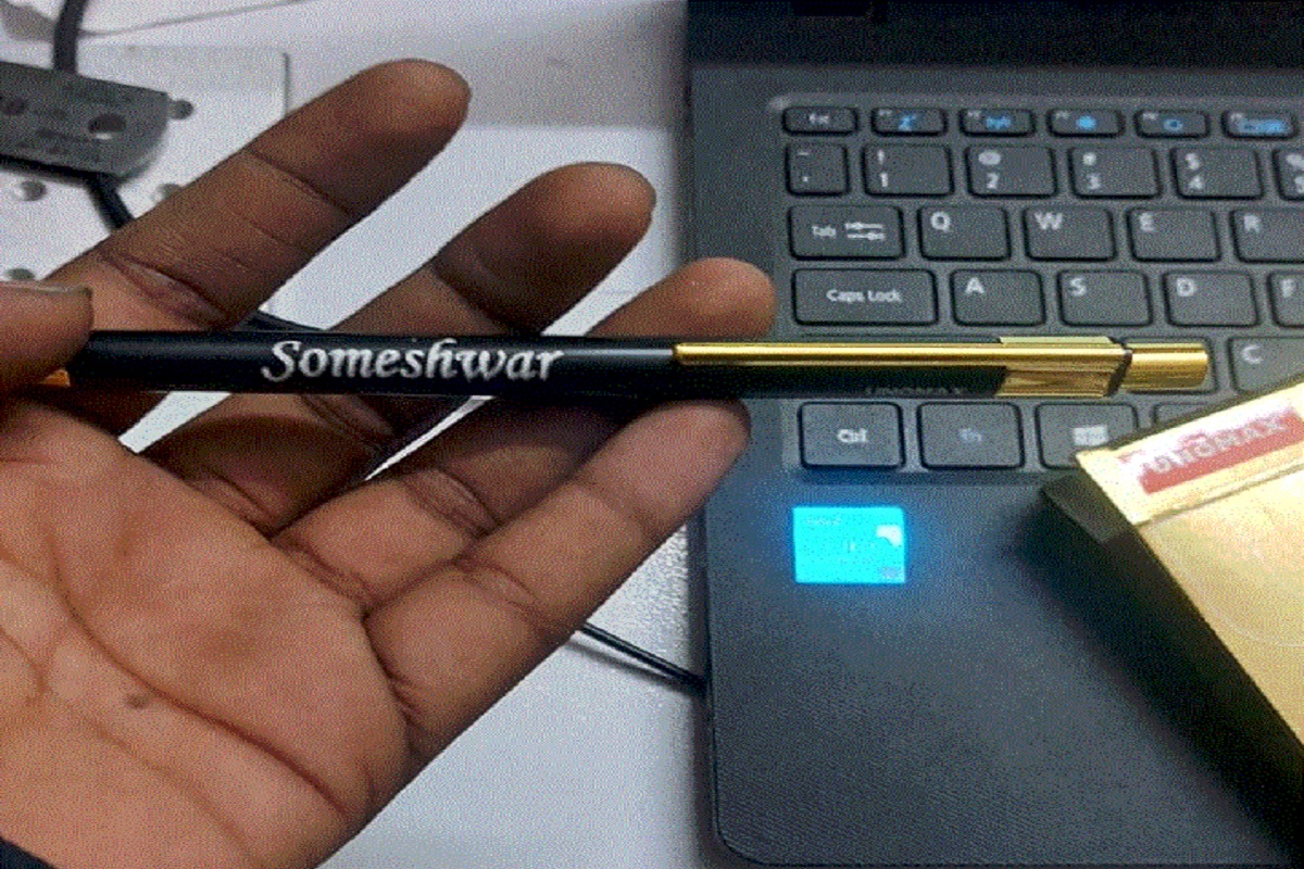 Pen with engraved name customised gift BHEL Hyderabad